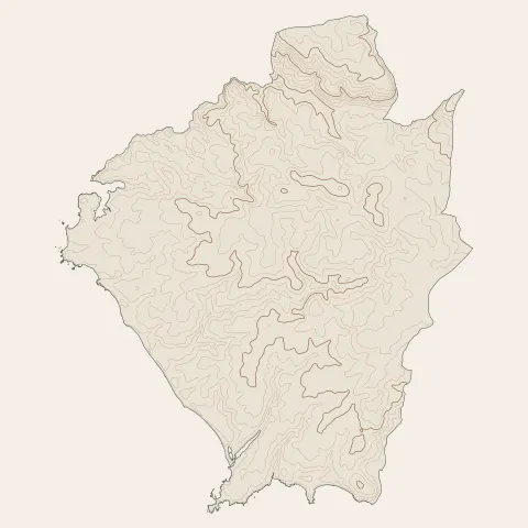 Trégunc : courbes de niveau