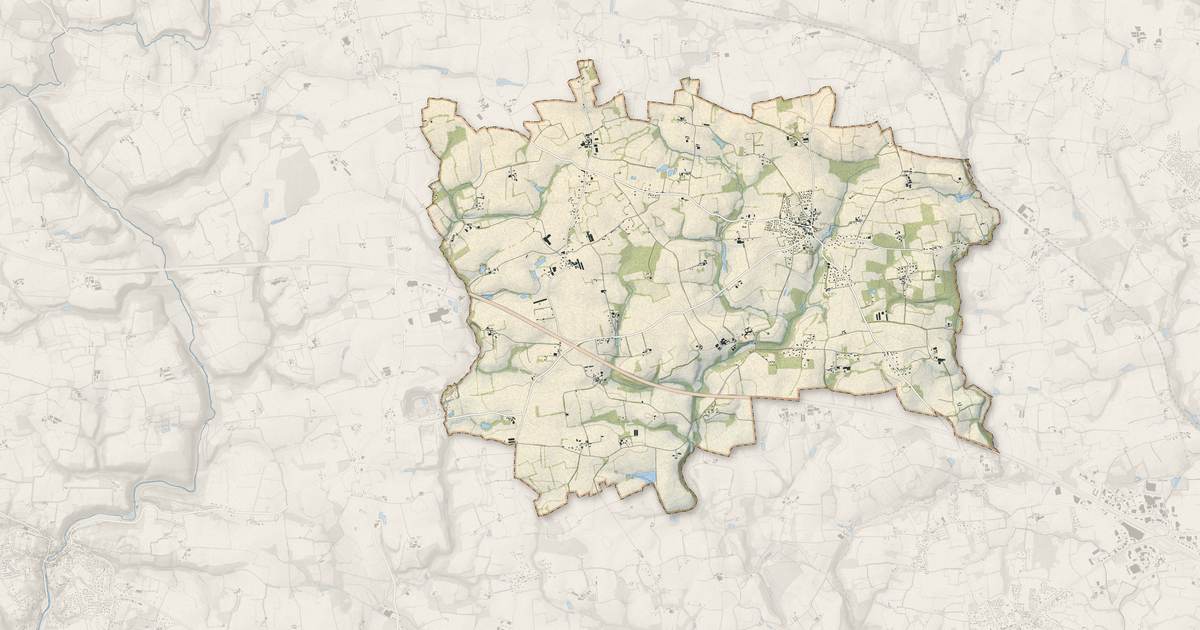 Portrait cartographique de Le Trévoux : relief, eau, forêts, bâti et voies, calculés à partir des données de l'IGN