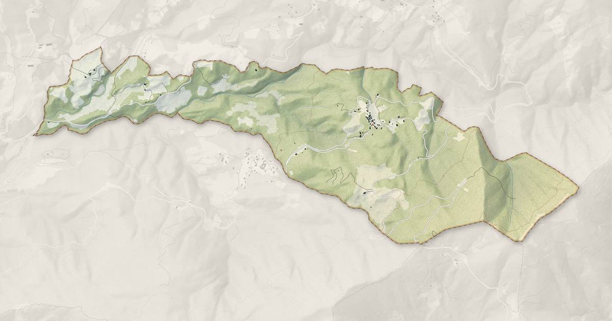 Portrait cartographique de Cannelle : relief, eau, forêts, bâti et voies, calculés à partir des données de l'IGN