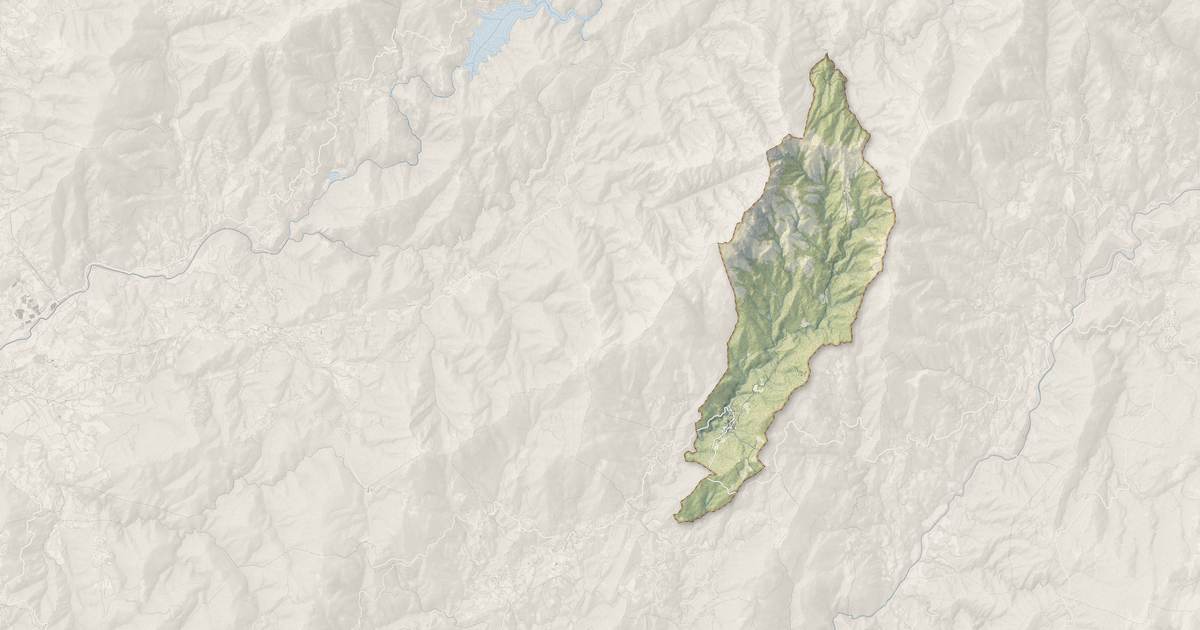Portrait cartographique de Frasseto : relief, eau, forêts, bâti et voies, calculés à partir des données de l'IGN