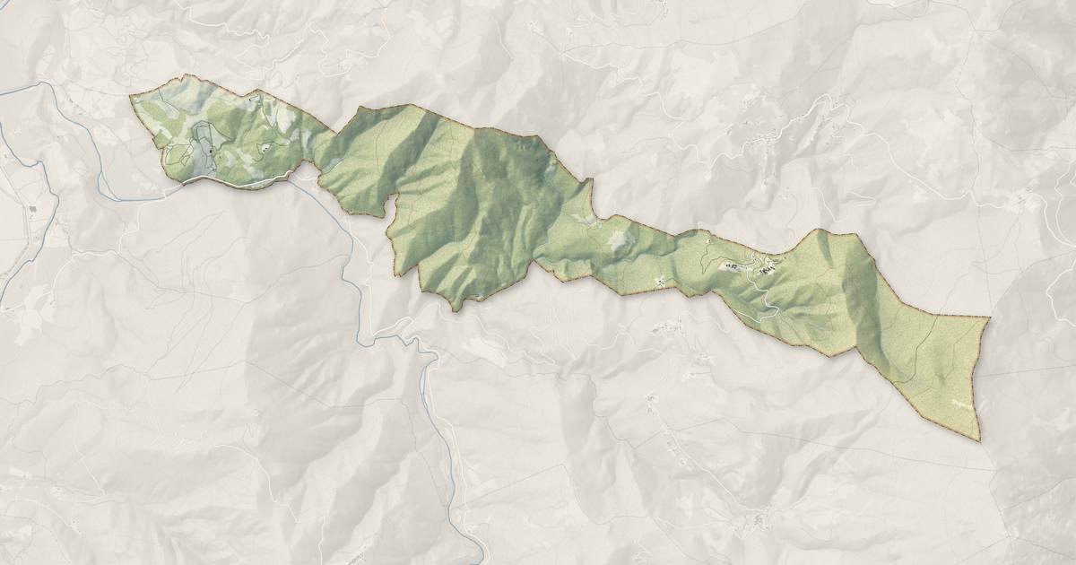 Portrait cartographique de Castineta : relief, eau, forêts, bâti et voies, calculés à partir des données de l'IGN
