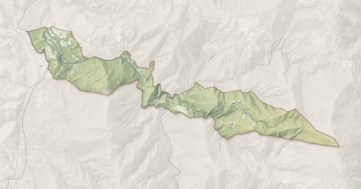 Portrait cartographique de Gavignano : relief, eau, forêts, bâti et voies, calculés à partir des données de l'IGN