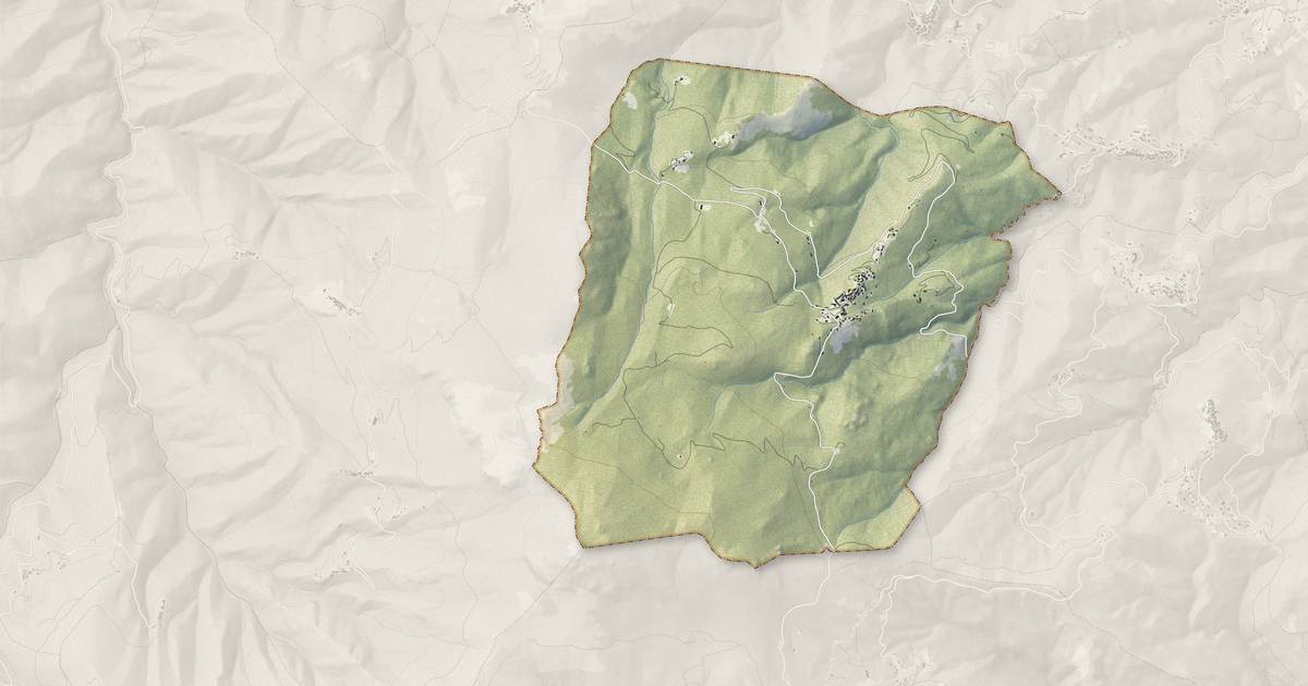 Portrait cartographique de Loreto-di-Casinca : relief, eau, forêts, bâti et voies, calculés à partir des données de l'IGN