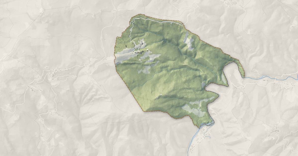 Portrait cartographique de Porri : relief, eau, forêts, bâti et voies, calculés à partir des données de l'IGN