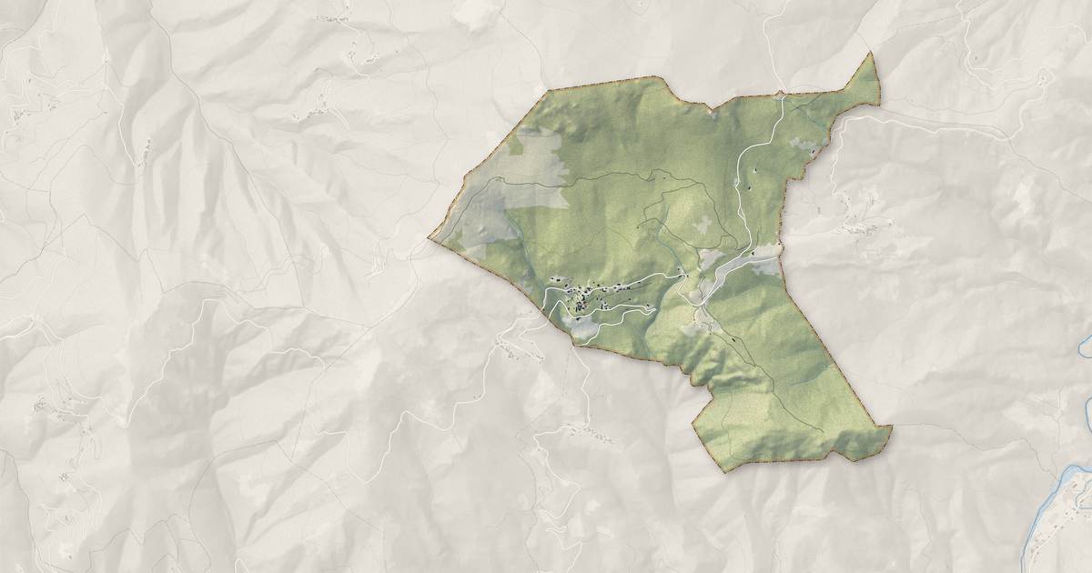 Portrait cartographique de Silvareccio : relief, eau, forêts, bâti et voies, calculés à partir des données de l'IGN