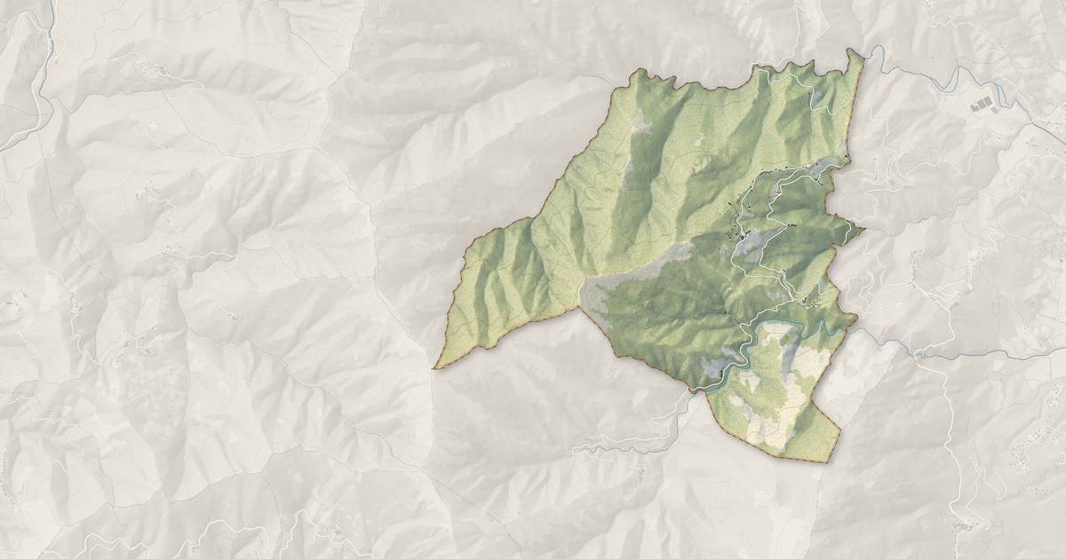 Portrait cartographique de San-Giovanni-di-Moriani : relief, eau, forêts, bâti et voies, calculés à partir des données de l'IGN