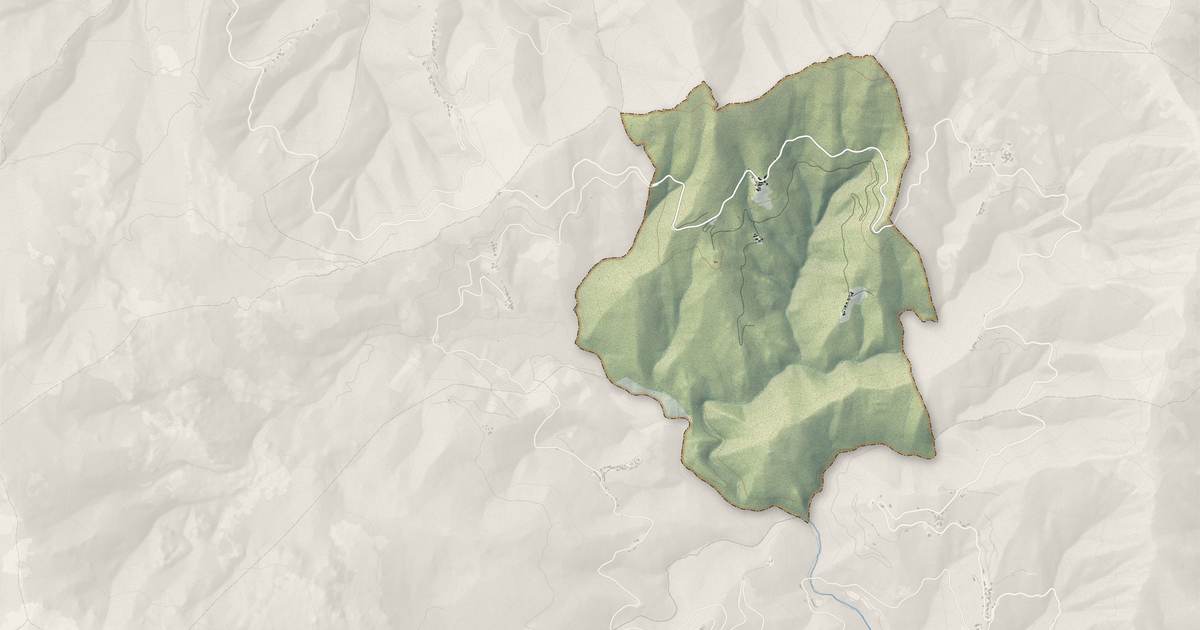 Portrait cartographique de Tarrano : relief, eau, forêts, bâti et voies, calculés à partir des données de l'IGN