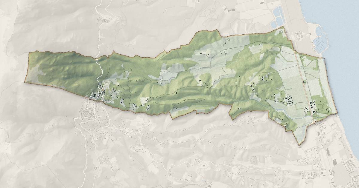 Portrait cartographique de Valle-di-Campoloro : relief, eau, forêts, bâti et voies, calculés à partir des données de l'IGN