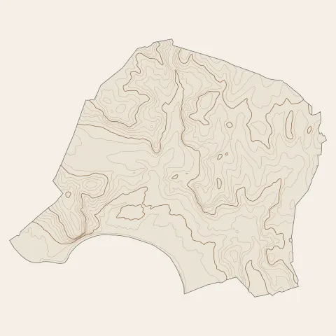 Aubais : courbes de niveau