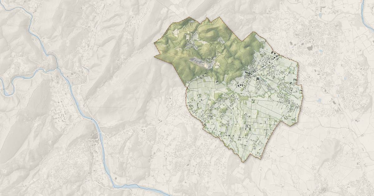 Portrait cartographique de Bagard : relief, eau, forêts, bâti et voies, calculés à partir des données de l'IGN