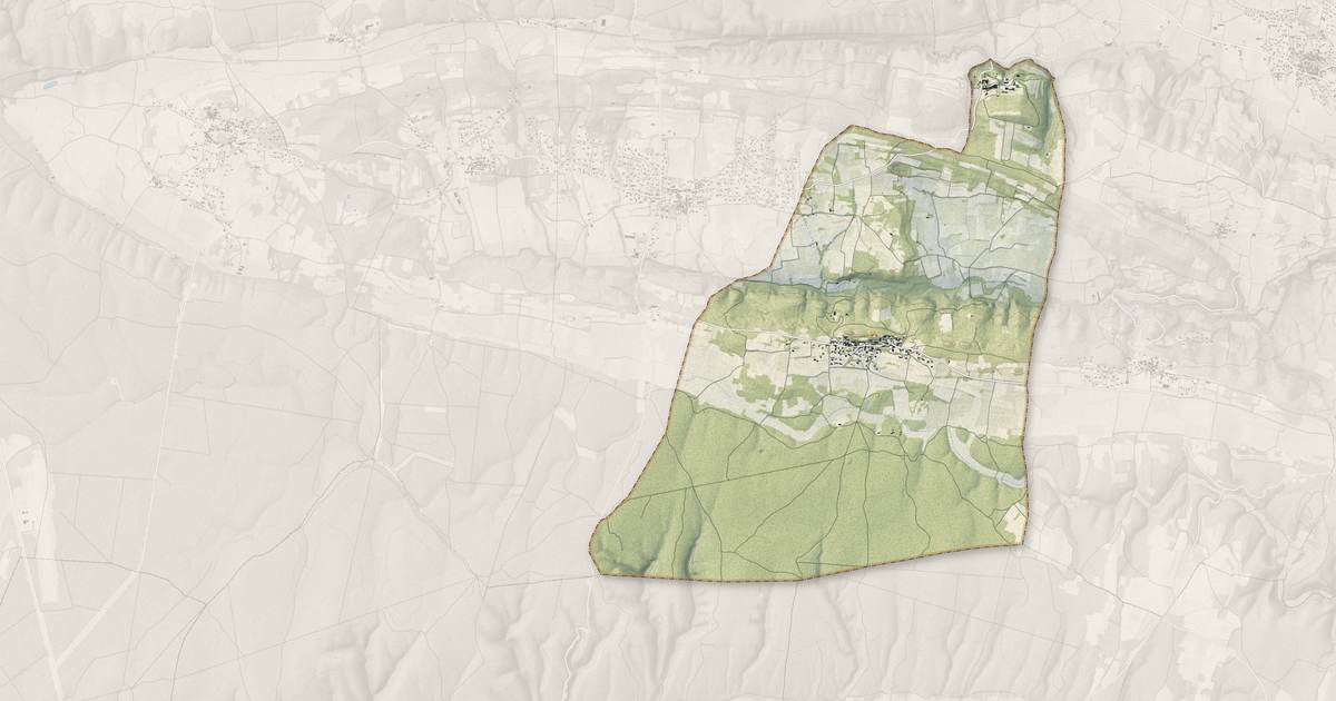 Portrait cartographique de La Bastide-d'Engras : relief, eau, forêts, bâti et voies, calculés à partir des données de l'IGN