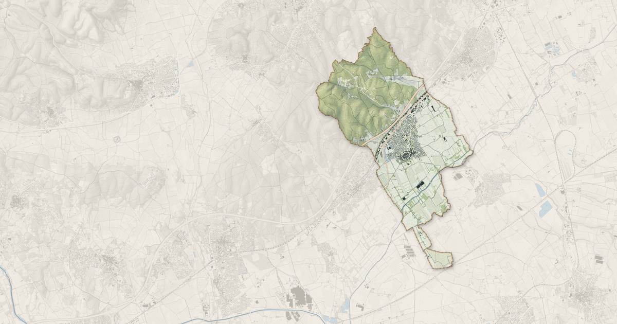 Portrait cartographique de Bernis : relief, eau, forêts, bâti et voies, calculés à partir des données de l'IGN