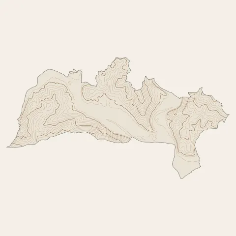 Bessèges : courbes de niveau
