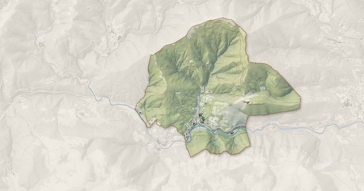 Portrait cartographique de Bez-et-Esparon : relief, eau, forêts, bâti et voies, calculés à partir des données de l'IGN