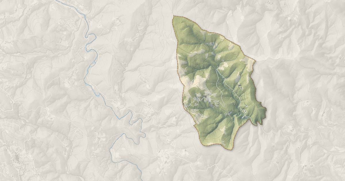 Portrait cartographique de Bonnevaux : relief, eau, forêts, bâti et voies, calculés à partir des données de l'IGN