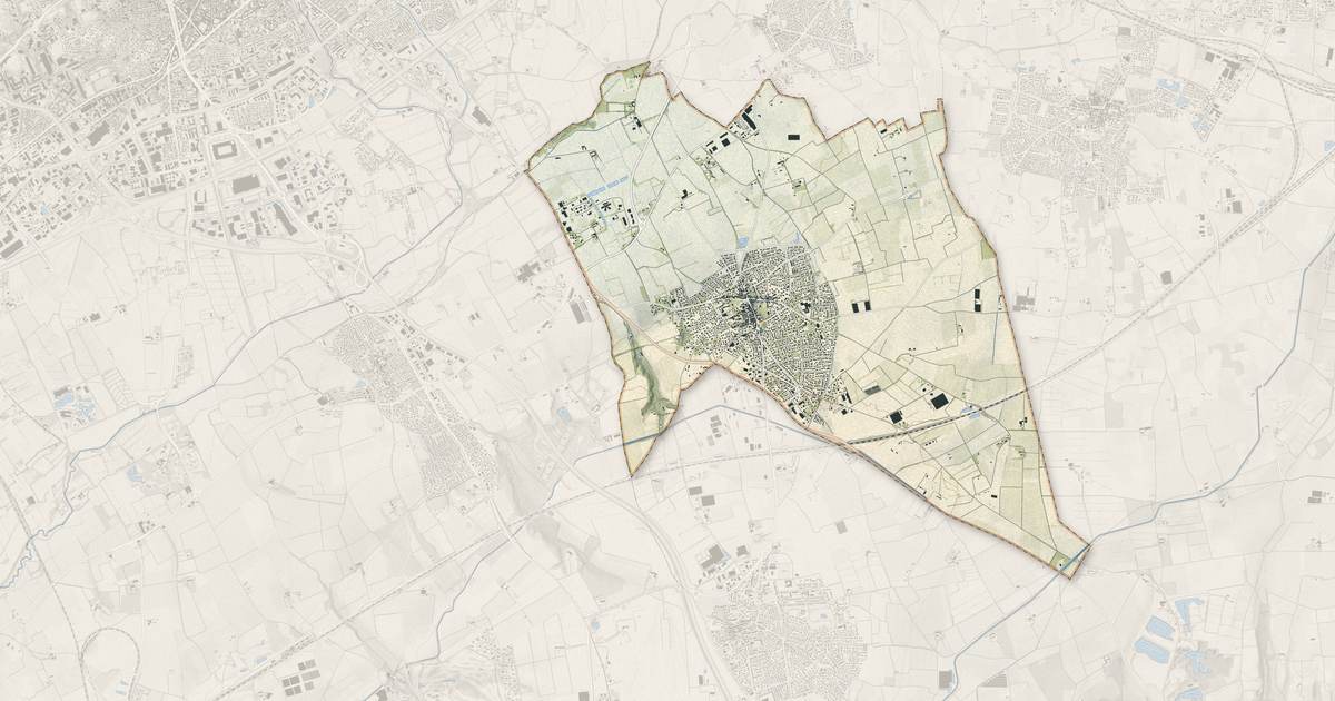 Portrait cartographique de Bouillargues : relief, eau, forêts, bâti et voies, calculés à partir des données de l'IGN