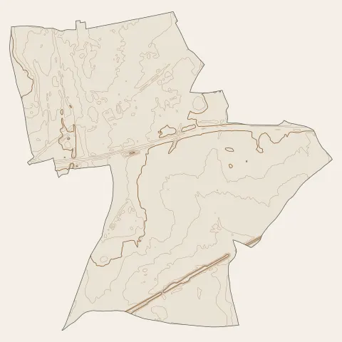 Codognan : courbes de niveau