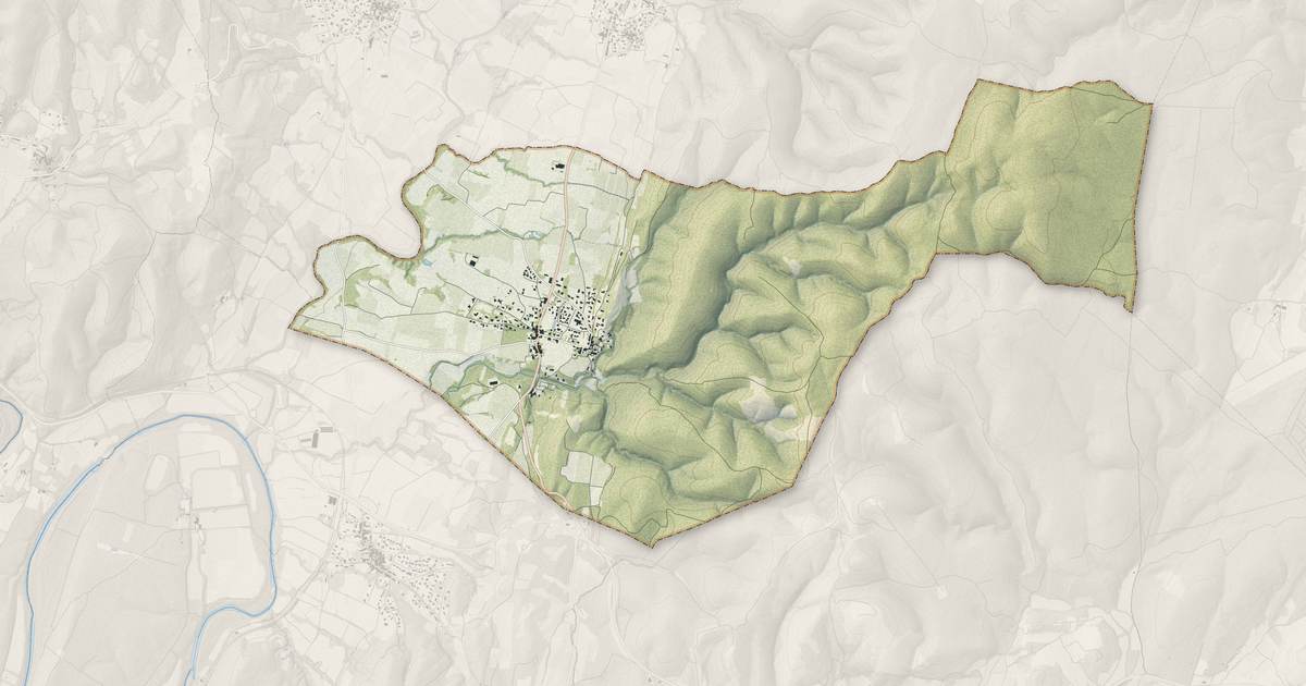 Portrait cartographique de Crespian : relief, eau, forêts, bâti et voies, calculés à partir des données de l'IGN