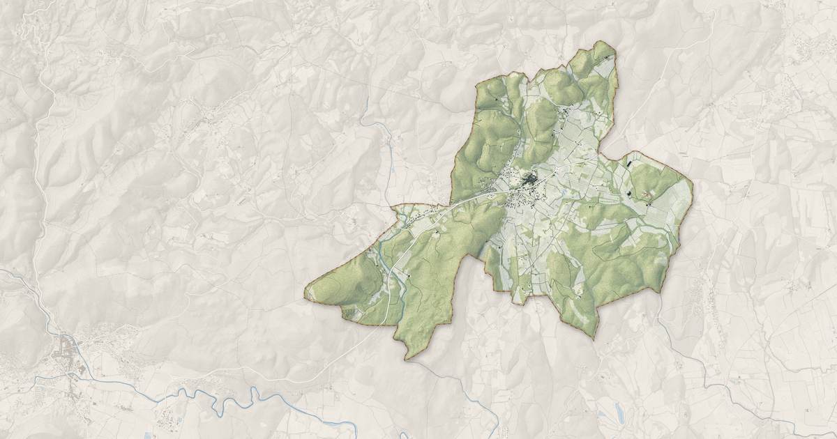 Portrait cartographique de Durfort-et-Saint-Martin-de-Sossenac : relief, eau, forêts, bâti et voies, calculés à partir des données de l'IGN