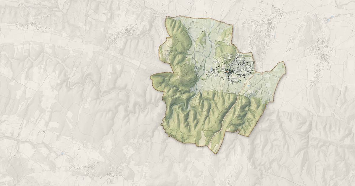 Portrait cartographique de Gaujac : relief, eau, forêts, bâti et voies, calculés à partir des données de l'IGN