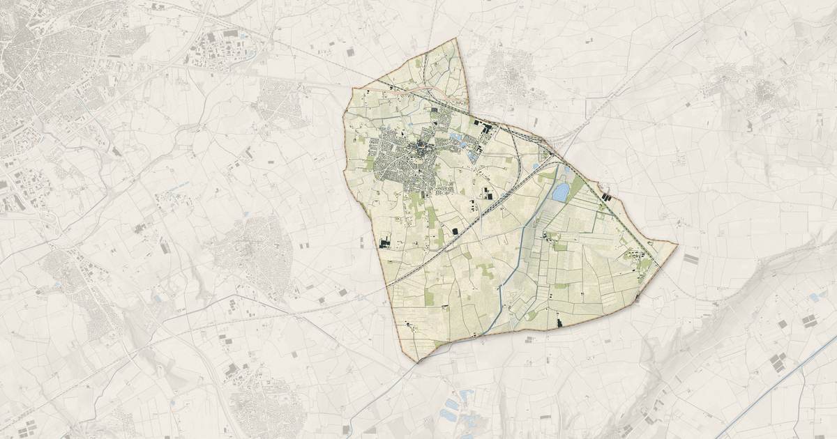 Portrait cartographique de Manduel : relief, eau, forêts, bâti et voies, calculés à partir des données de l'IGN