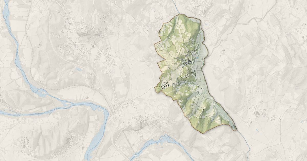 Portrait cartographique de Martignargues : relief, eau, forêts, bâti et voies, calculés à partir des données de l'IGN