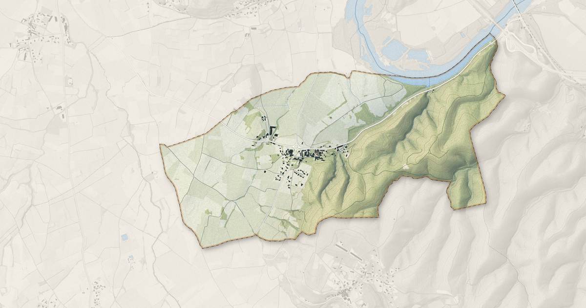 Portrait cartographique de Maruéjols-lès-Gardon : relief, eau, forêts, bâti et voies, calculés à partir des données de l'IGN