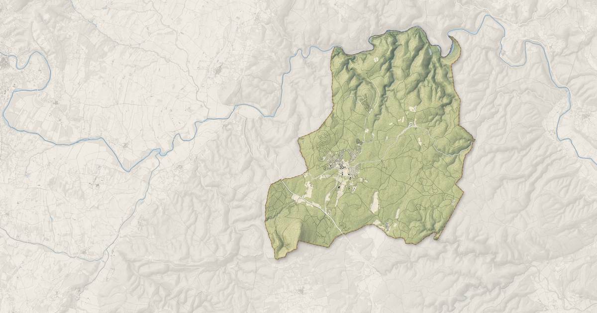 Portrait cartographique de Méjannes-le-Clap : relief, eau, forêts, bâti et voies, calculés à partir des données de l'IGN