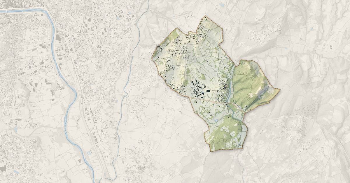 Portrait cartographique de Méjannes-lès-Alès : relief, eau, forêts, bâti et voies, calculés à partir des données de l'IGN