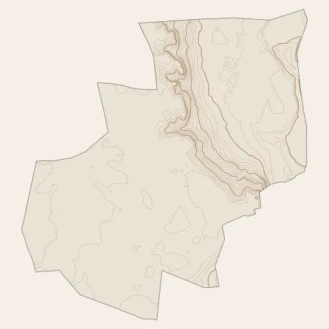 Meynes : courbes de niveau