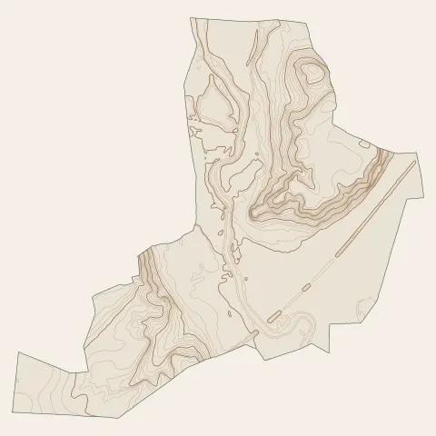 Montfrin : courbes de niveau