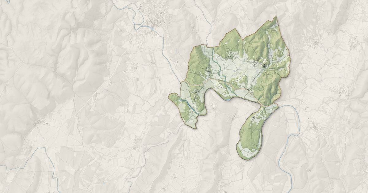 Portrait cartographique de Orthoux-Sérignac-Quilhan : relief, eau, forêts, bâti et voies, calculés à partir des données de l'IGN