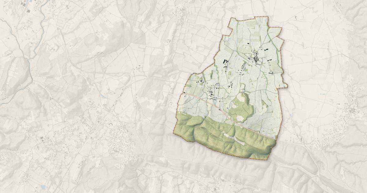 Portrait cartographique de Les Plans : relief, eau, forêts, bâti et voies, calculés à partir des données de l'IGN