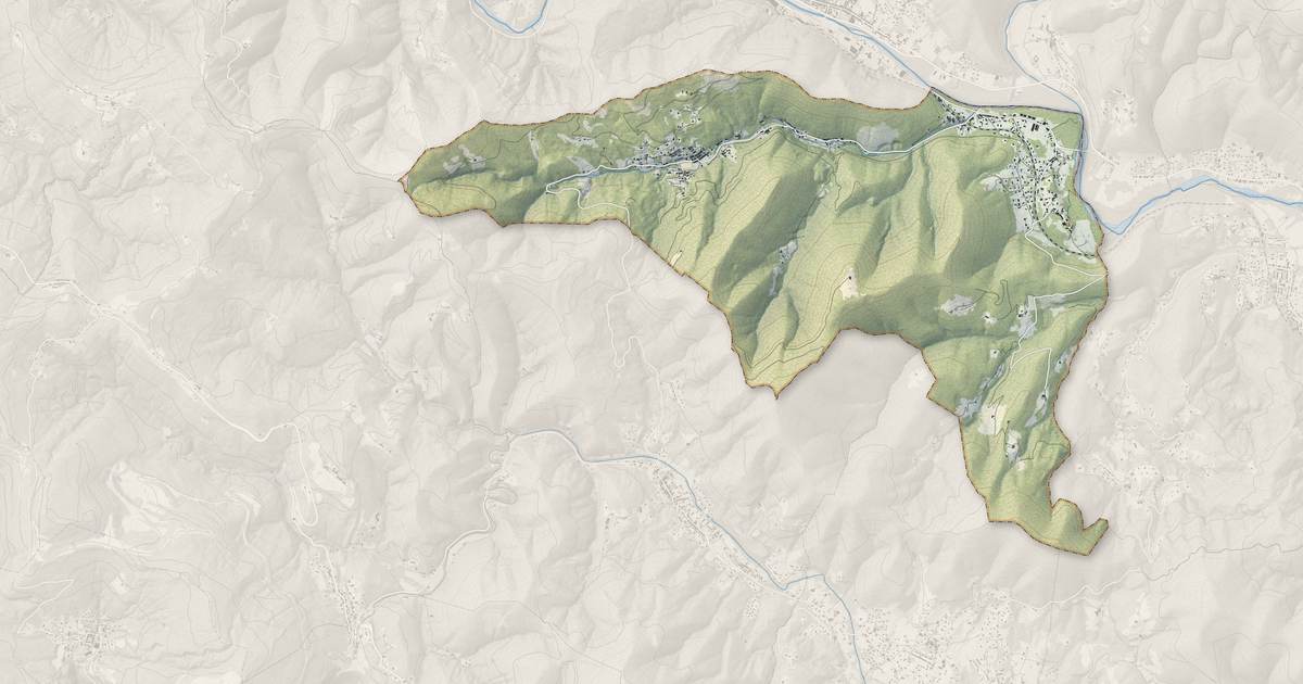 Portrait cartographique de Robiac-Rochessadoule : relief, eau, forêts, bâti et voies, calculés à partir des données de l'IGN