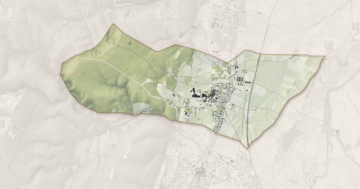 Portrait cartographique de Saint-Bauzély : relief, eau, forêts, bâti et voies, calculés à partir des données de l'IGN