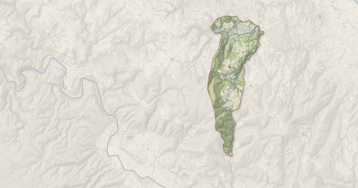Portrait cartographique de Saint-Christol-de-Rodières : relief, eau, forêts, bâti et voies, calculés à partir des données de l'IGN
