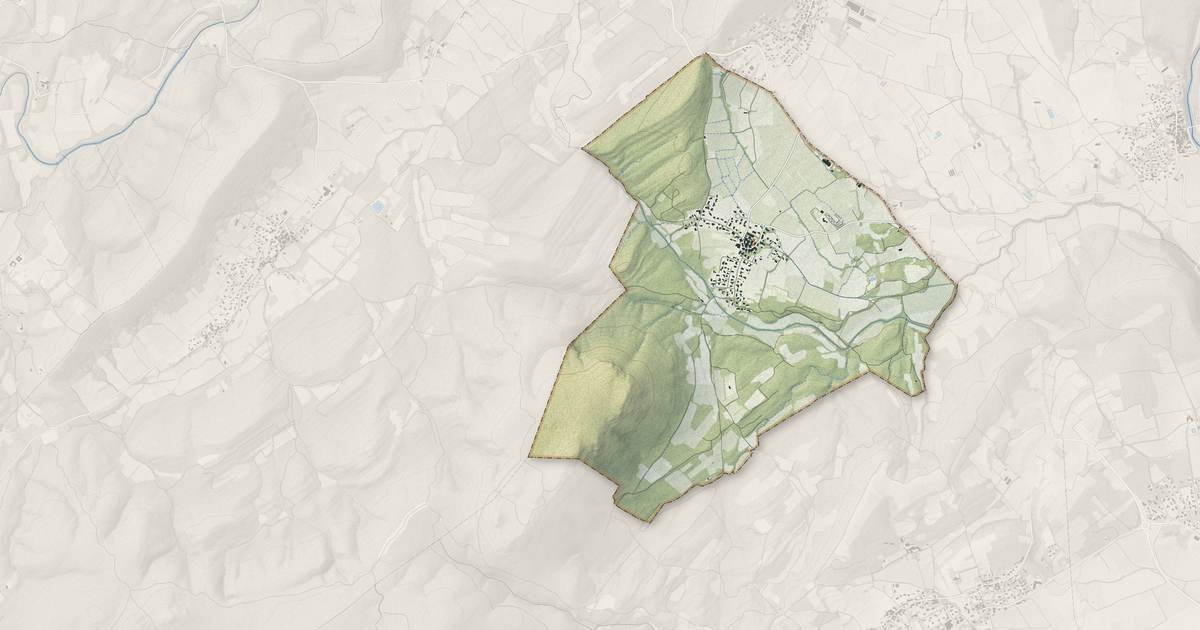 Portrait cartographique de Saint-Clément : relief, eau, forêts, bâti et voies, calculés à partir des données de l'IGN