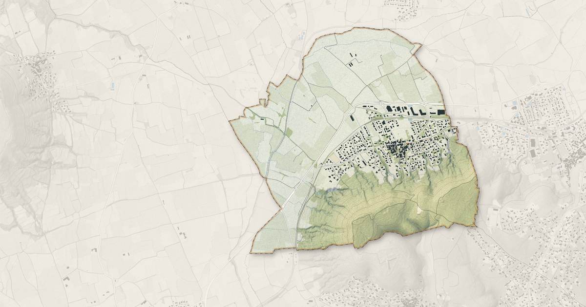 Portrait cartographique de Saint-Dionisy : relief, eau, forêts, bâti et voies, calculés à partir des données de l'IGN