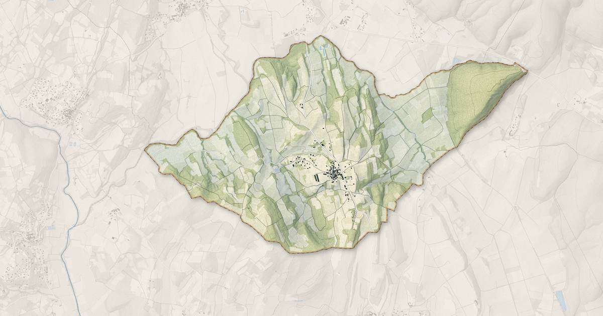 Portrait cartographique de Saint-Jean-de-Ceyrargues : relief, eau, forêts, bâti et voies, calculés à partir des données de l'IGN