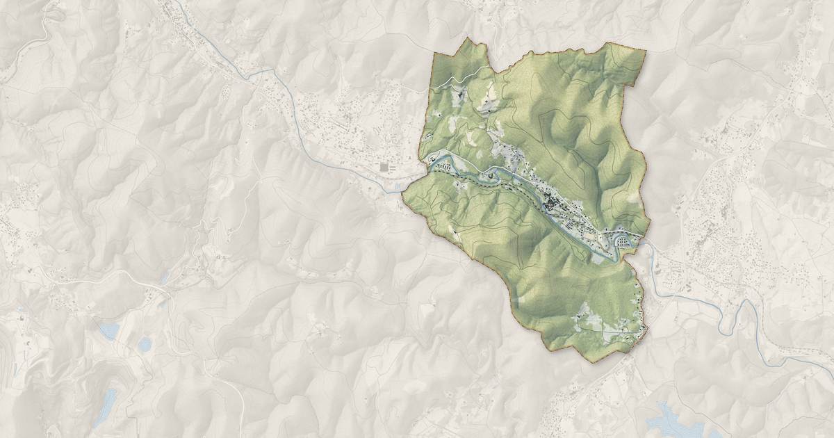 Portrait cartographique de Saint-Jean-de-Valériscle : relief, eau, forêts, bâti et voies, calculés à partir des données de l'IGN