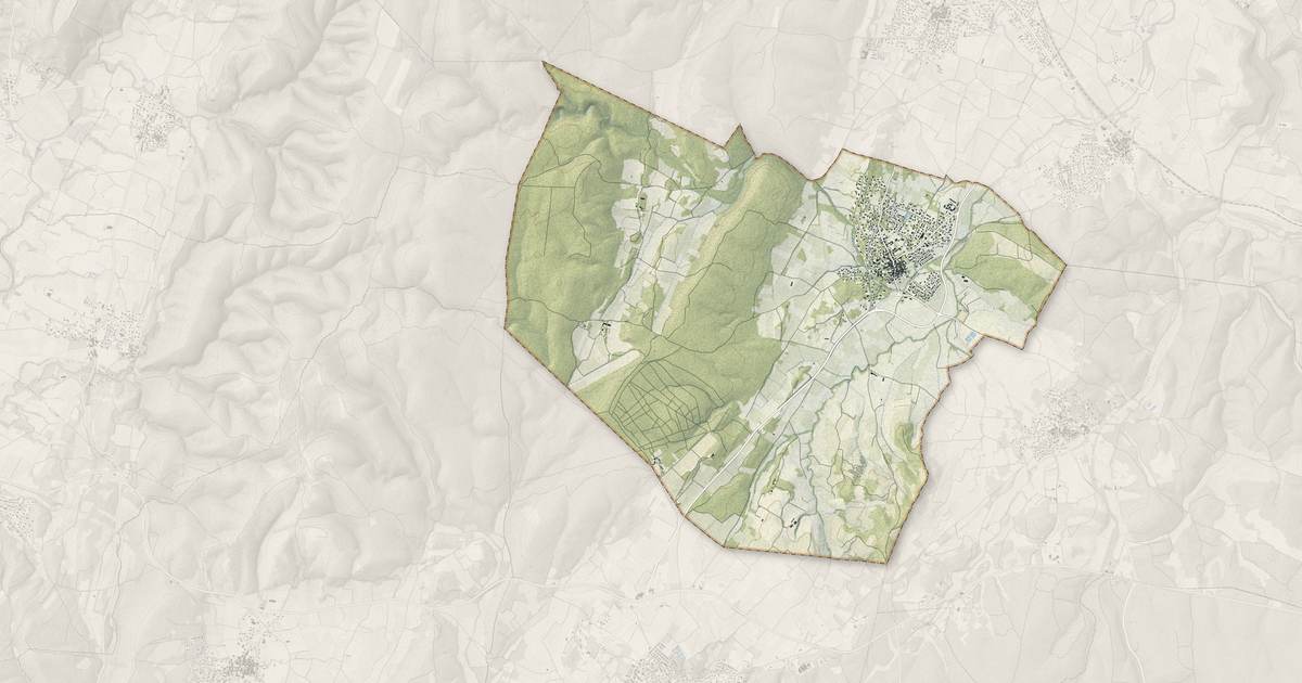 Portrait cartographique de Saint-Mamert-du-Gard : relief, eau, forêts, bâti et voies, calculés à partir des données de l'IGN