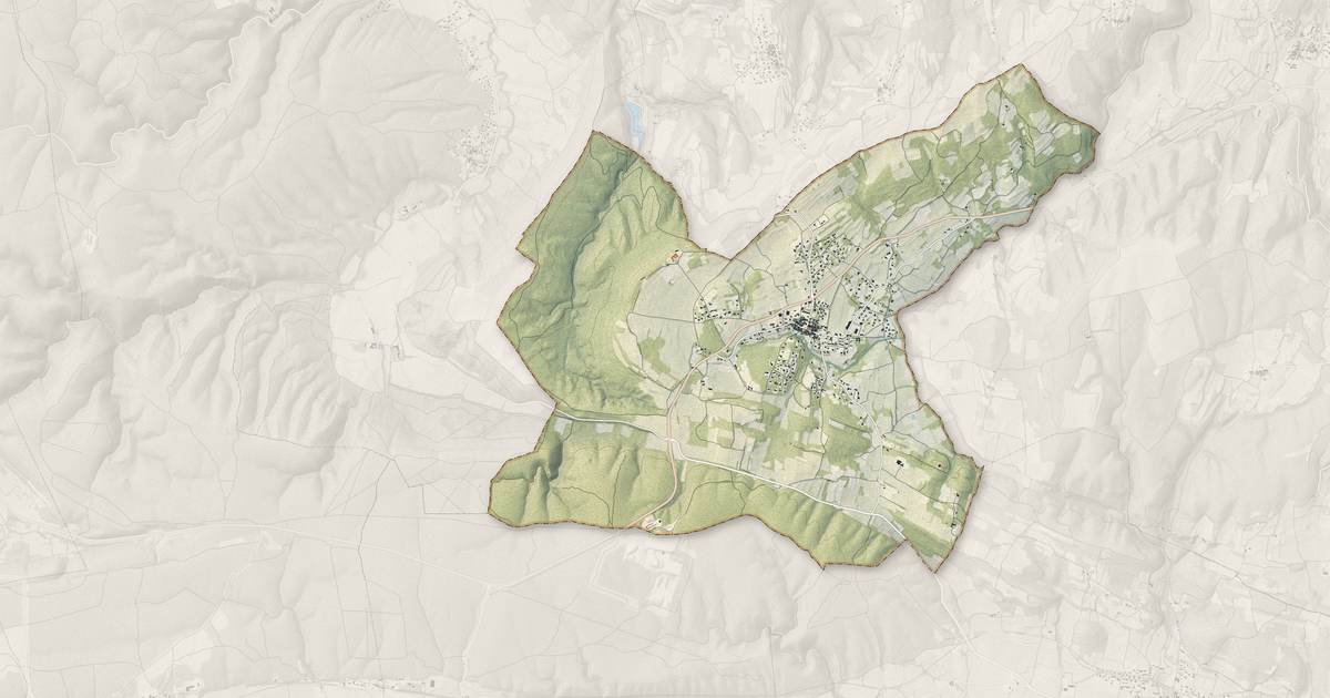 Portrait cartographique de Saint-Marcel-de-Careiret : relief, eau, forêts, bâti et voies, calculés à partir des données de l'IGN