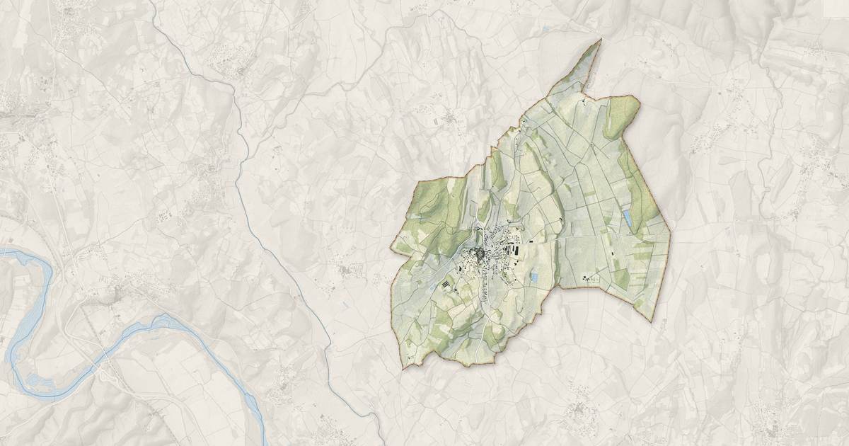 Portrait cartographique de Saint-Maurice-de-Cazevieille : relief, eau, forêts, bâti et voies, calculés à partir des données de l'IGN