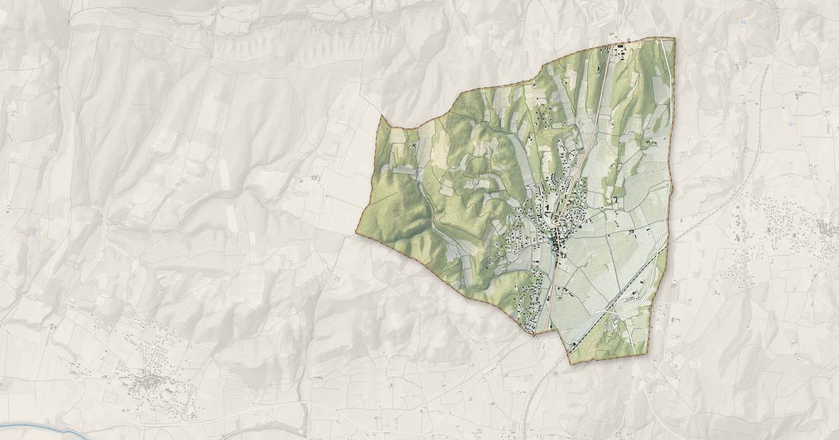 Portrait cartographique de Saint-Nazaire : relief, eau, forêts, bâti et voies, calculés à partir des données de l'IGN