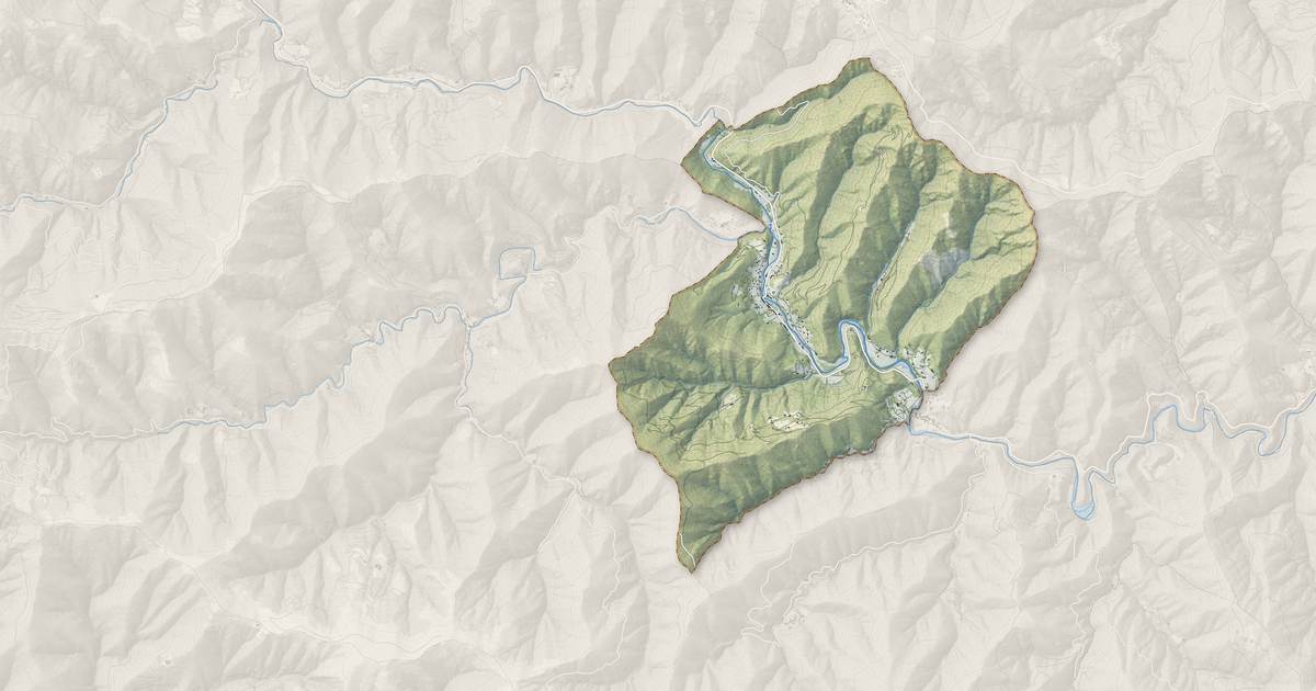 Portrait cartographique de Saumane : relief, eau, forêts, bâti et voies, calculés à partir des données de l'IGN