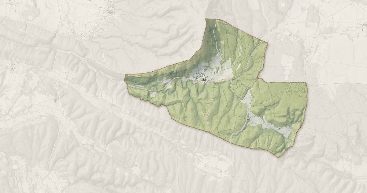 Portrait cartographique de Seynes : relief, eau, forêts, bâti et voies, calculés à partir des données de l'IGN
