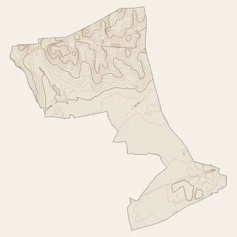 Vergèze : courbes de niveau