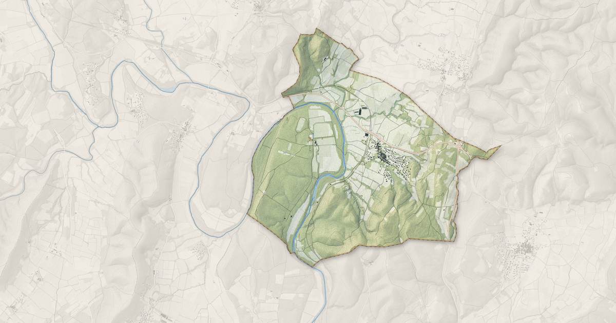 Portrait cartographique de Vic-le-Fesq : relief, eau, forêts, bâti et voies, calculés à partir des données de l'IGN