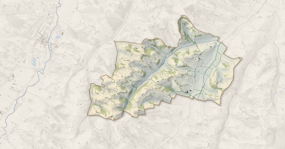 Portrait cartographique de Agassac : relief, eau, forêts, bâti et voies, calculés à partir des données de l'IGN