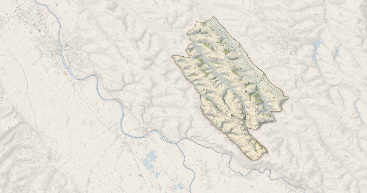 Portrait cartographique de Aignes : relief, eau, forêts, bâti et voies, calculés à partir des données de l'IGN